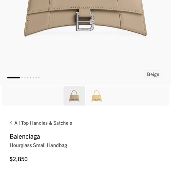 Beige Small Hourglass Balenciaga Bag - Picture 16 of 16